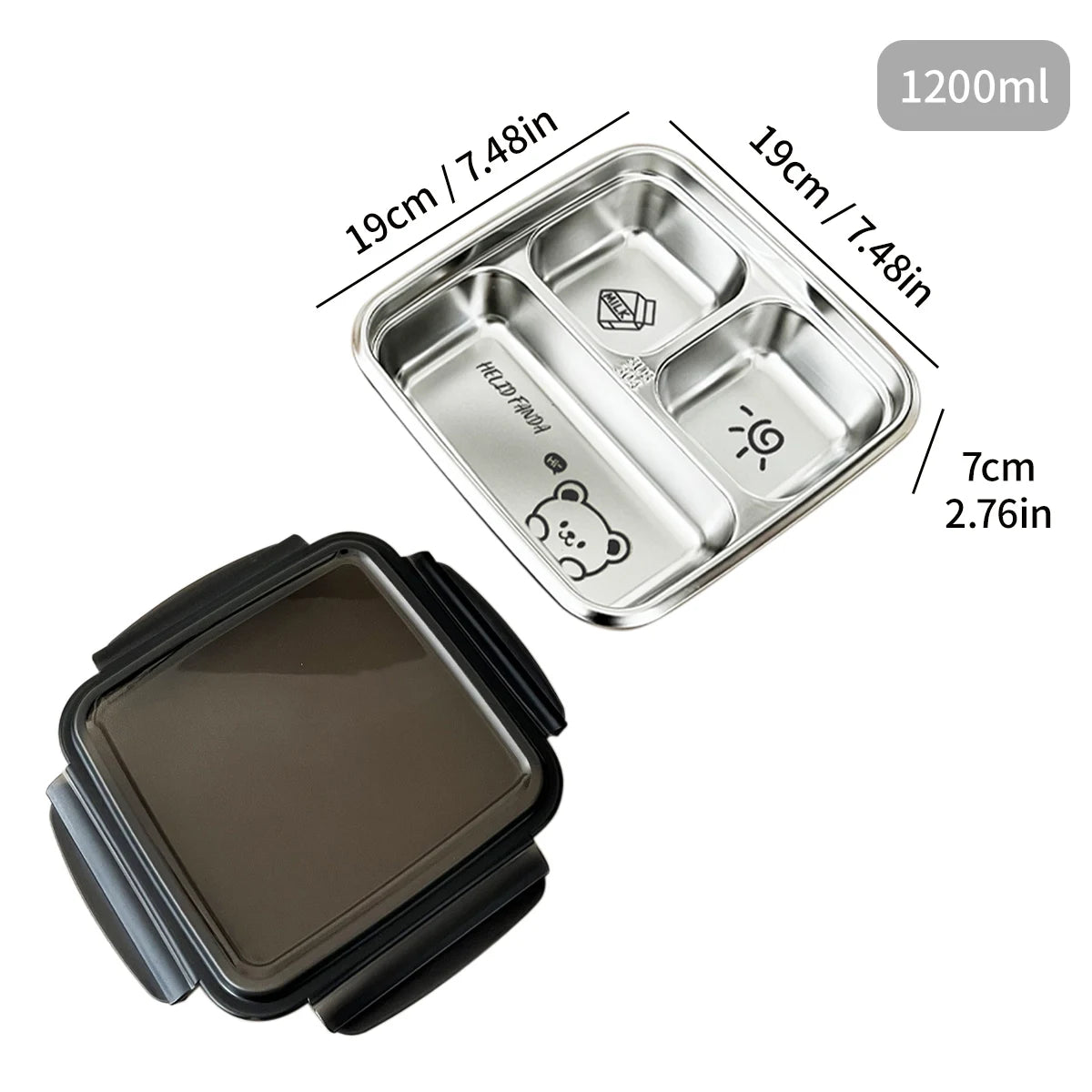 Boîte à Bento en acier inoxydable