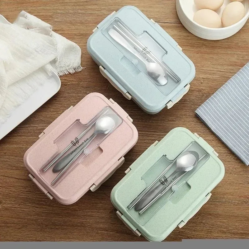 Lunch Box pratique Kit avec couverts acier inoxydable.