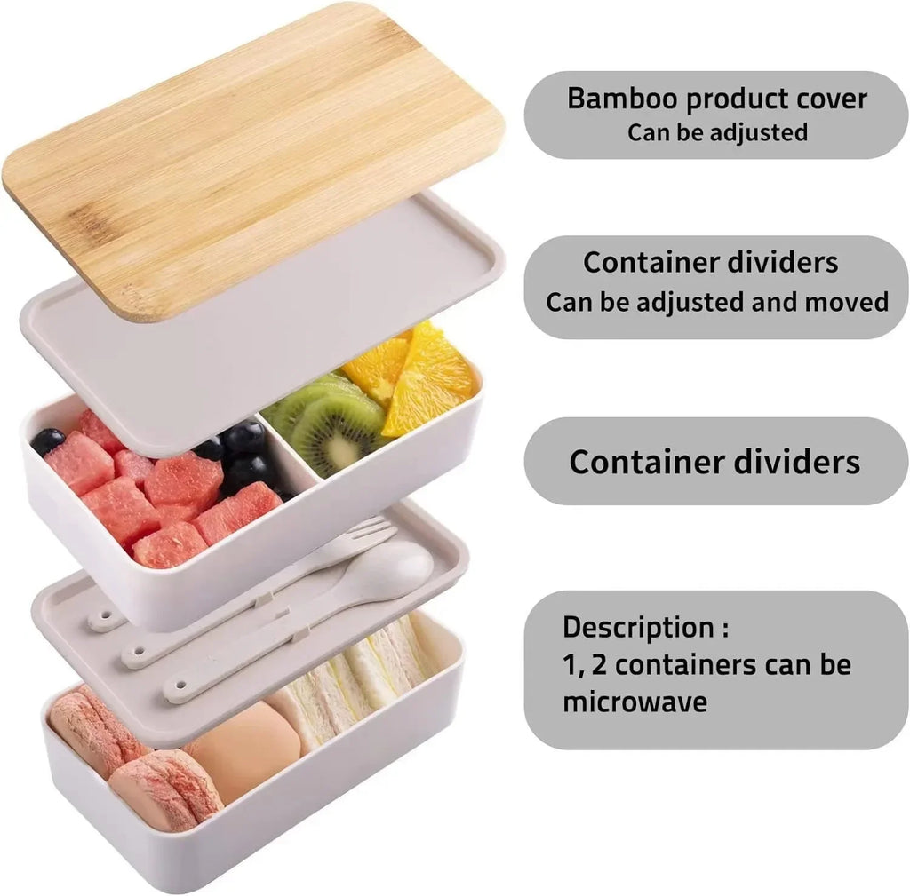 Boîte à lunch Bento empilable avec sac isotherme