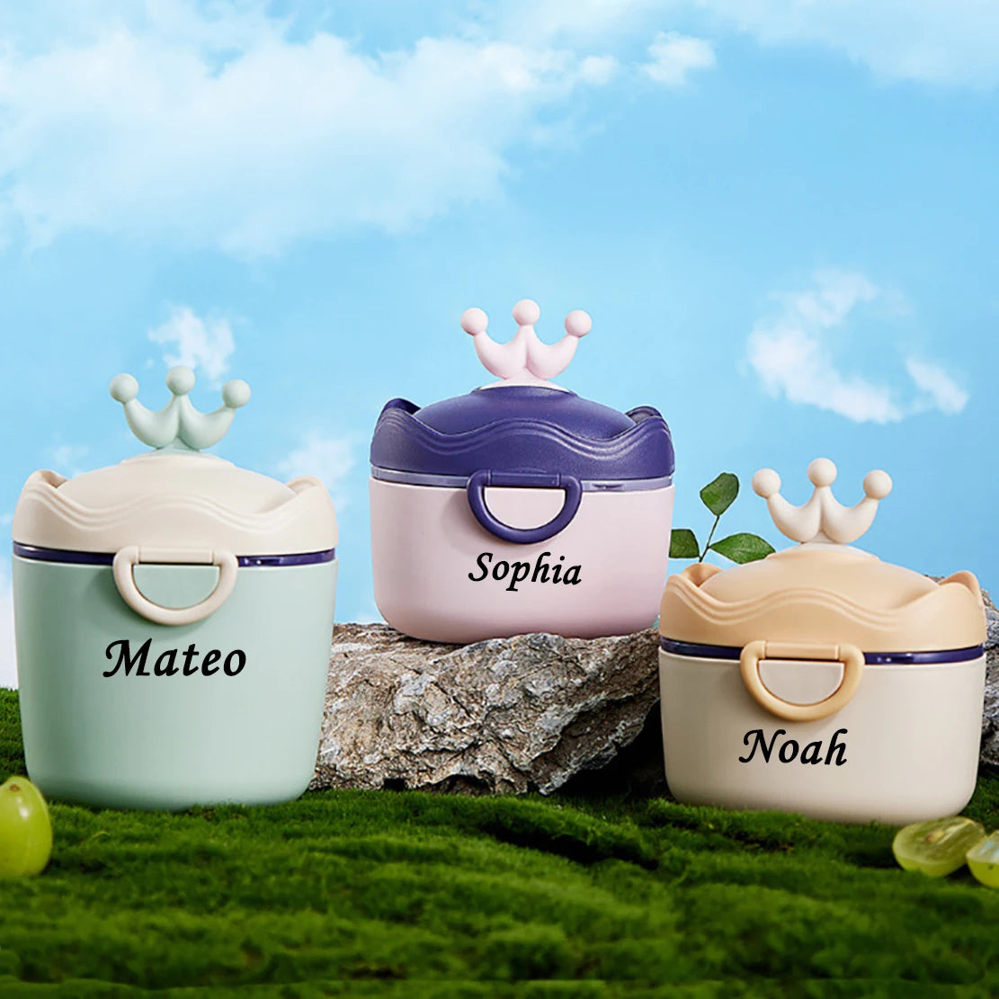 Boîte de lait en poudre portable Prince ou princesse Personnalisable