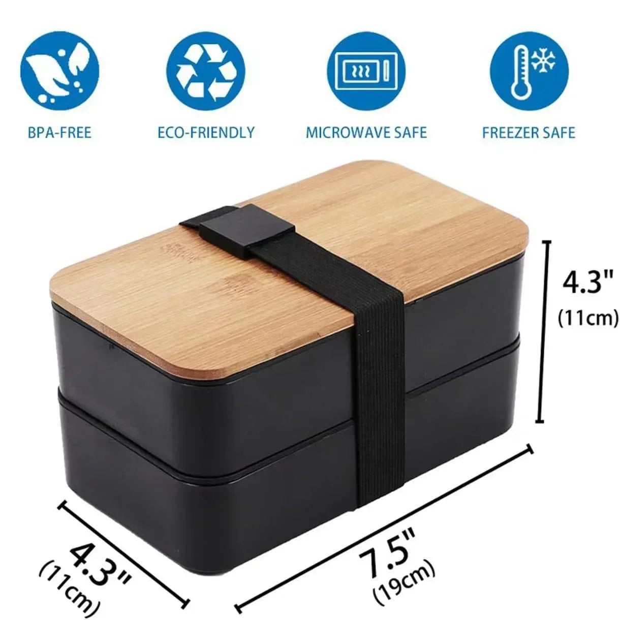 Boîte à lunch Bento empilable avec sac isotherme