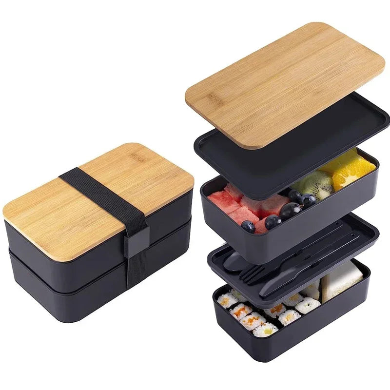 Boîte à lunch Bento empilable avec sac isotherme