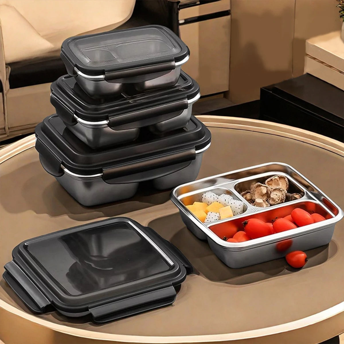 Boîte à Bento en acier inoxydable